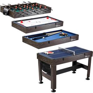 MD Sports Combination Games Multiple Styles Arcade Collection, Billiards, Hockey, Foosball, Ping Pong, Perfect for Family Game Rooms