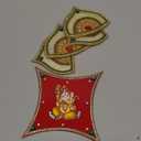 Floor Rangoli Acrylic Handcrafted Indian Traditional Home Dcor for Festival Wedding Party Wall Interior Decoration and Gifting (Ganesh)