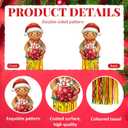 8pcs Christmas Outdoor Decorations with Tassels Christmas Hanging Santa Claus Yard Decoration for Outside 3.3ft Xmas Windsocks Signs for Home Wall Tree Lawn Yard Party Supplies Garden Decor
