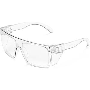 UV400 Transition Photochromic Safety Glases Light to Dark Grey Lens ANSI Z87 Impact Approved (Clear(clear Shield))