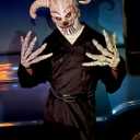 2 x Kuberas Demon Skull Mask Devil Antelope Sheep Horn Full Head Mask Animal Skull Mask Ram Horns Scary Halloween Mask for Adult (One Size)