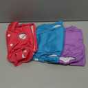 wegreeco Washable Reusable Premium Female Dog Diapers, Medium Large Small Dog Doggie Puppy & Doggy Diapers Female,Period Panties in Heat (Pack of 3, Large) (Large (15"-17" Waist), Bright Color)