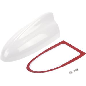 Shark Fin Antenna Cover, AM/FM Signal Roof Aerial Universal for Car Auto SUV Truck ABS Material with Adhesive Base Pearlescent White