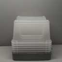 Plastic Storage Containers with Secure Latching Lids, Stackable Organization Bins, 32 Quart, Set of 6, Clear/Grey