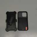 Funda de telfono para iPhone 12 Pro Max, resistente, resistente a prueba de golpes, funda protectora con clip para cinturn para Apple iPhone 12 6.7 5G 2020 (negro)