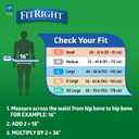 FitRight Ultra Adult Diapers, Disposable Incontinence Briefs, Leak-Proof Diaper, Absorbent Briefs For Men and Women, Maximum Protection, Medium, 32 44 in, 20 briefs per bag