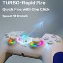 IWGAME RGB Wired Controller for PS-5/PC, Gaming Controller Support Programmable/Remap Turbo Functions, Hall Effect Trigger, Dual Vibration, 3.5MM Audio Jack, Compatible with PS-5/PS-4/PC/MAC/IOS/Android/Steam Deck(Blue,90 Inch)