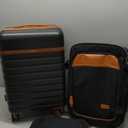 UKEIN Luggage Sets 3 Piece, Carry On Luggage 20In With Spinner Wheels, PC Hard side Suitcase Set with TSA Lock, Durable Carry On Suitcase With Travel Backpack for Men (Black, 3 piece set (20inch))