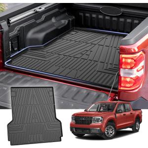 Truck Bed Mat for Ford Maverick 2022-2025 2026 All Weather Rear Bed Liner TPE Trunk Bed Liner for Ford Maverick Accessories(Hybrid & Gas Model - XL/XLT/Lariat)