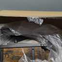 Swivel Lift Top Nightstand with Charging Station, 2-Tier 360° Adjustable Bedside Table, Rolling Night Stand with Wheels, Small End Table with Fabric Drawer, for Bedroom, Living Room, Rustic Brown