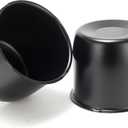 2 Pcs 4.25" Push Through Wheel Center Caps for Truck Trailer RV - Carbon Steel Closed-end Hub Caps (Fits 4.25" Bore, 3.66" Tall, Black)