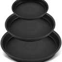 Kritkin 3 Size Round Stepping Stone Mold Internal Diameters 7.8" 10.2" and 13.7" Plastic Stepping Stone Molds for Concrete and Stained Glass for Garden Walk Way