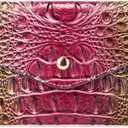 Luxury Crocodile Embossed Wallet for Women Men Clutch Wallet Credit Card Holder (1-Gray blue + purple red)