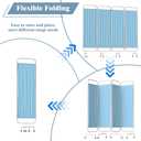 4-Panel Medical Privacy Screen on Wheels, 79" x 71" Blue Medical Screen