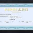 ELSKER&HOME 4x9 Business License Frame Black for 4 x 9 Standard Business Licence, Wall or Tabletop Display Panoramic Picture with No Mat (1 Pack)