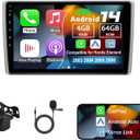 Android 14 Double Din Car Radio Compatible with Honda Element 2003 2004 2005 2006, 4G+64G 10" Touch Screen Car Stereo with Wireless Carplay Android Auto GPS WiFi Mic Backup Camera