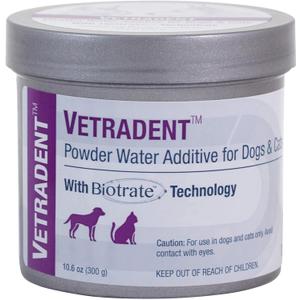 Vetradent Powder Water Additive for Dogs and Cats, 10.6 oz