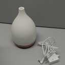 InnoGear Oil Diffuser, 300ML Ceramic Diffuser for Essential Oils Handcrafted Aromatherapy Diffuser Ultrasonic Cool Mist Humidifier with 4 Timers Waterless Auto Off for Room Office, White (Large)