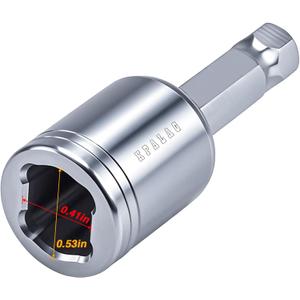 0.53L  0.41W inches Upgraded Trailer Winch Adapter, 630 Stainless Steel Universal Boat Marine Trailer Winch Handle Replacement, Trailer Winch Accessory for Boat Marine Sailboat Trailer Winch