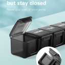 Sukuos Extra Large Weekly Pill Organizer, 7 Day Daily Pill Box Case Easy to Open, Silkscreen Printed Medicine Container with Clear Lid for Vitamins, Fish Oils or Supplements