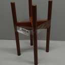 ALIGADO Bamboo Plant Stand Indoor, for Up to 10 Inch Pots, Built to Fit Corners, Sturdy & Stable Design, Walnut Finish