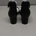 DREAM PAIRS ANNEE Pointed Toe Low Chunky Heels Pump Shoes Black Size 6