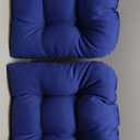 Arden Indoor/Outdoor Rocking Chair Or Wicker Chair Cushion, 2-Pack, 20 x 18, Water Repellent, Rain Proof, Fade Resistant Cushion for Rocking Or Rounded Back Chair Cobalt Blue Texture