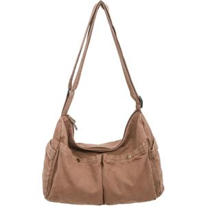 Canvas Messenger Bag for Women Men Vintage Satchel Bag Aesthetic Crossbody Shoulder Bag Casual Sling Bag