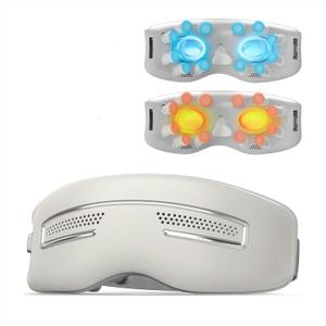 Eye Massager with Heat and Cooling, 12 Vibrators, 4 Massage Modes, 3 Temp Settings, Rechargeable Bluetooth Music, Gifts for Women/Men,Smart Sleep Mask for Relax, Reduce Strain