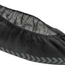 Premium Disposable Boot & Shoe Covers Booties, Durable, Non-Slip, Non-Toxic, Recyclable Protectors, Fits Most Shoes - Black - Pack of 100 (50 Pairs)