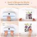 Carnival Iron on Sticker Decal Mardi Gras Patches for Clothing Mask Flower Washable Heat Transfer Decals Vinyl Stickers for Clothes Bag T-Shirt DIY Decor