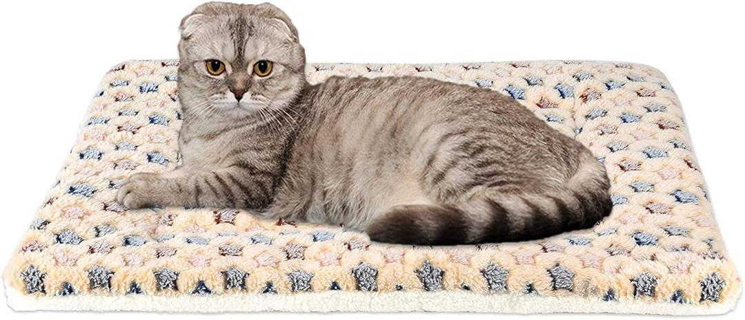 FJWYSANGU Pet Blanket Premium Fluffy Flannel Cushion Soft and Warm Mat for Dogs Cats Small Size Animal Yellow Stars