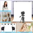 White Background for Photography, Photobooth Professional Photo Backdrop Curtains, Studio Portrait Video Teams Photo op Backdrop Solid Color Backdrops for Photography 6x9FT