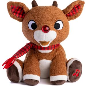 Rudolph the Red - Nosed Reindeer - Stuffed Animal Plush Toy with Music & Lights