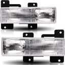 Driver and Passenger Side Headlight Assembly Replacement for 1988-1999 Chevy GMC C/K 1500 2500 3500 Silverado 95-00 Tahoe, 92-94 Blazer, Replace# 15034929 15034930