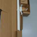 Ivilon Drapery Window Curtain Rod Set - Square Design 1 1/8 Rod. 28 to 48 Inch. Ivory/White