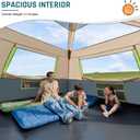 8 Person Instant Tents for Camping with Porch Easy Setup 60s | Large Windproof Camping Tent with Rainfly & 5 Mesh Windows, Portable Family Cabin Tent with Carry Bag for Camping & Hiking