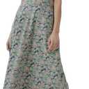 Pact Organic Cotton Women's Fit & Flare Halter Dress (Green)