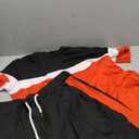 LovelyWholesale Neon Two Piece Outfit for Casual 2 Piece Tracksuit with Neon Shirt and Black Shorts Set (Large, Red)