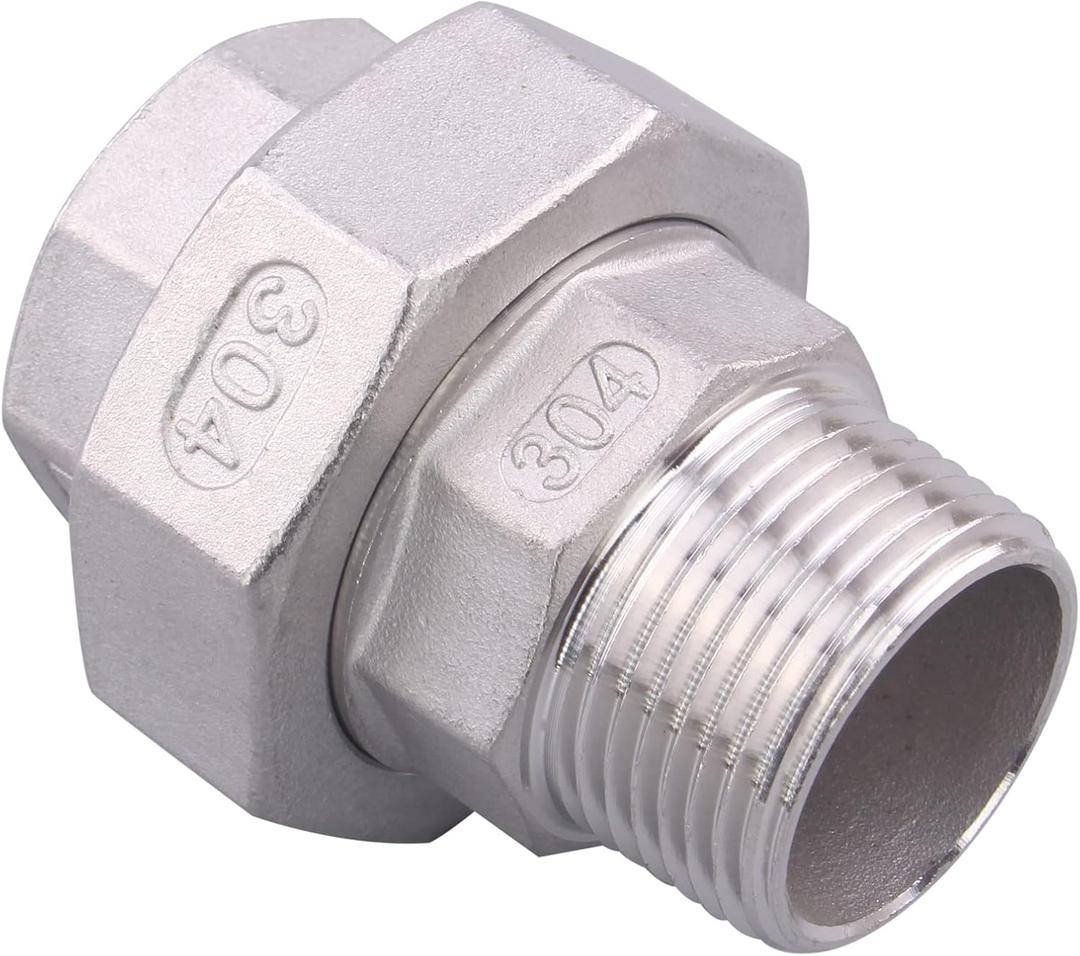 Cast Pipe Fittings Union - 1" NPT Female x 1" NPT Male Stainless Steel 304 Fitting,Class 150