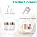 8Pcs Perfume Glass Spray Bottle Refillable Empty Bottles Glass Perfume Atomizer Portable Fragrance Bottle Fine Mist Spray Bottles 10ml with Rosegold Caps