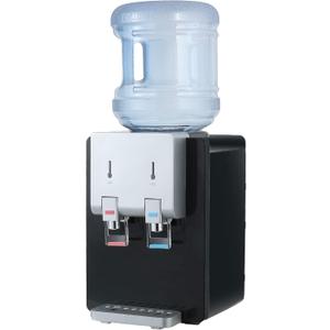 Amay Desktop Water Cooler Dispenser Top Loading Water Dispenser Hot & Cold Water Coolers with Child Safety Lock Drinking Fountain