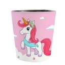 10L/2.64 Gallon Trash Can, Decorative Waste Basket, PU Leather Waste Paper Basket, Waterproof Garbage Can for Bathroom, Bedroom, Office, Kitchen and Living Room - Unicorn-2