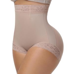 SHAPSHE Butt Lifting Panties Tummy Control Shorts High Waisted Shapewear Briefs Compression Underwear Women Faja Shorts (Small, Tan)