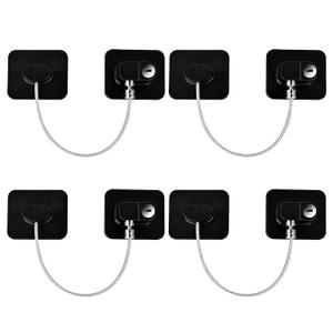 YEYA Refrigerator Lock, Baby Proof Cabinet Locks with Keys, Safety Cabinets Locks for Toddler 4 Pack