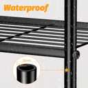 Abiglifty Storage Shelves, 4-Tier Wire Shelving, Metal Shelving with Adjustable Leveling Feet, Garage Storage for Bathroom, Closet, Kitchen