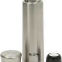 Mr. Coffee Silverleaf 23 oz Stainless Steel Thermal Bottle Double Wall Vacuum Insulated Travel Mug with Leak-Proof Lid Hot & Cold Beverage Flask for Work, Commute, or Camping
