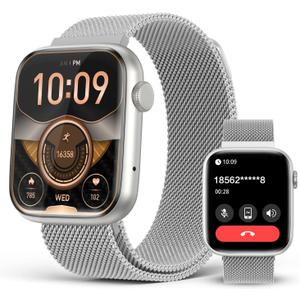 EarlySincere 2025 1.9" AMOLED Display with Bluetooth Call, Smartwatch with Da GPT AI/AI Watch Face, 24/7 Heart Rate Stress Sleep Monitor, IP68 Waterproof, Compatible with Android iOS