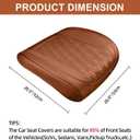 TIEHESYT Luxury Faux Leather Car Seat Cover Front Bottom Protector, Seat Cushion Without Backrest, Anti-Slip and Wrap Around The Bottom, Fit Most Cars & Vehicles, 1 Piece, Brown
