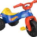 Fisher-Price Toddler Tricycle Hot Wheels Tough Trike, Toy Bike with Handlebar Grips & Storage for Outdoor Play Kids Ages 2+ Years, Large (Blue)